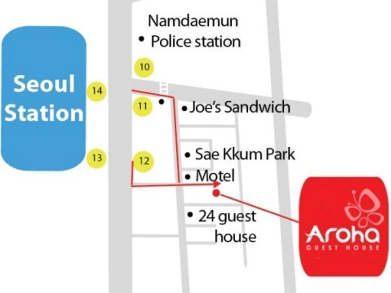 Aroha Guesthouse Seoul Station Zewnętrze zdjęcie